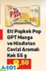 ETİ POPKEK GPT MANGO VE HİNDİSTAN CEVİZİ AROMALI KEK 55 G